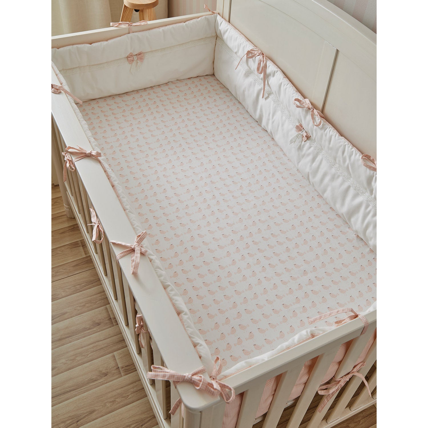 Bird Fitted Cot Sheet -  Set of Three