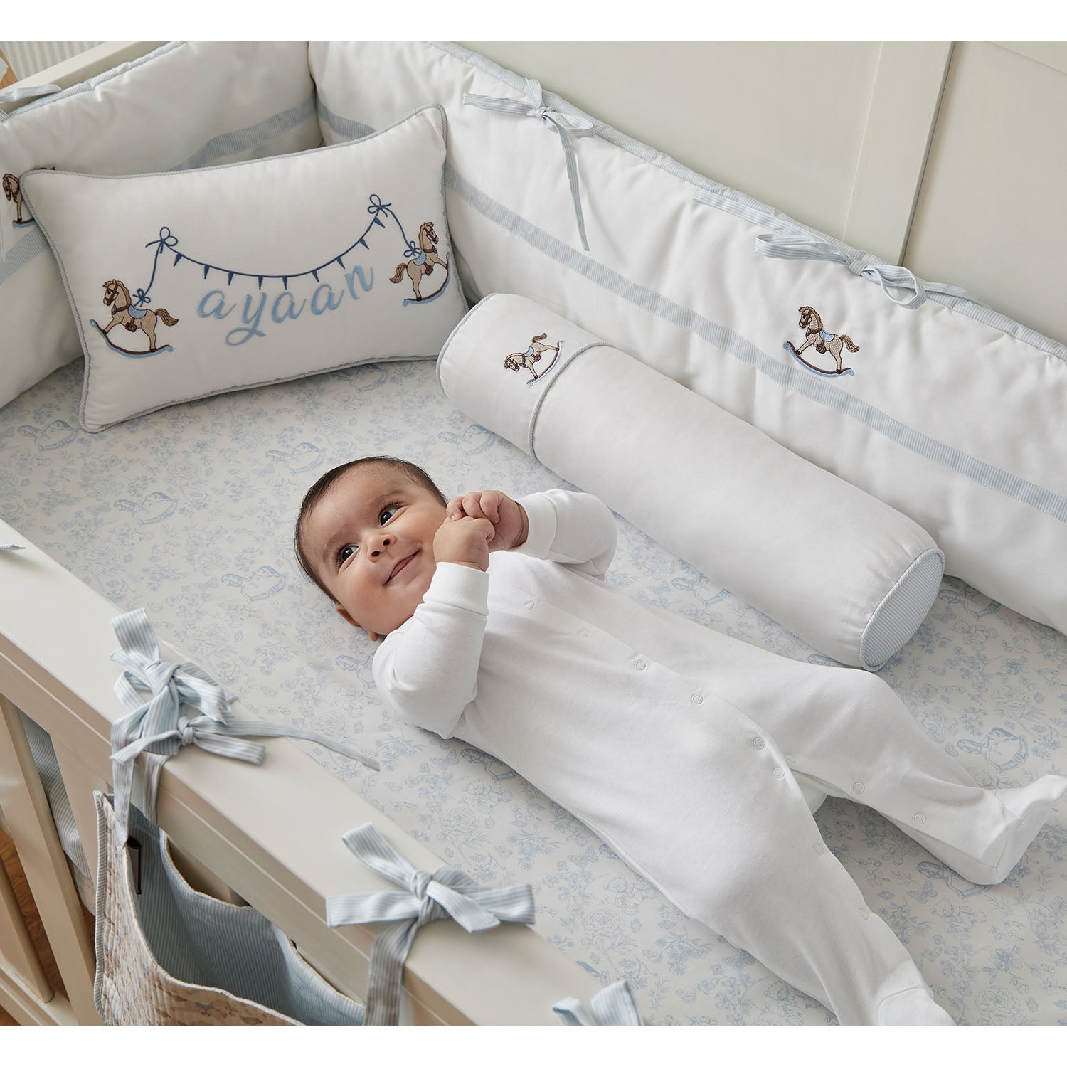 Horse Cradle Crib Bedding Set - Set of Eight