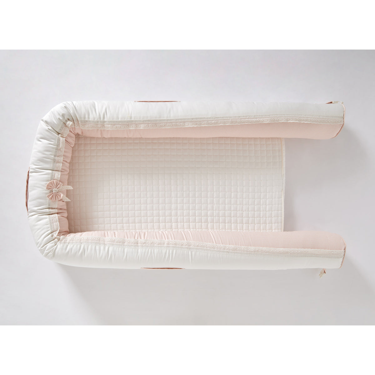 Pink Checks Newborn Baby Nest