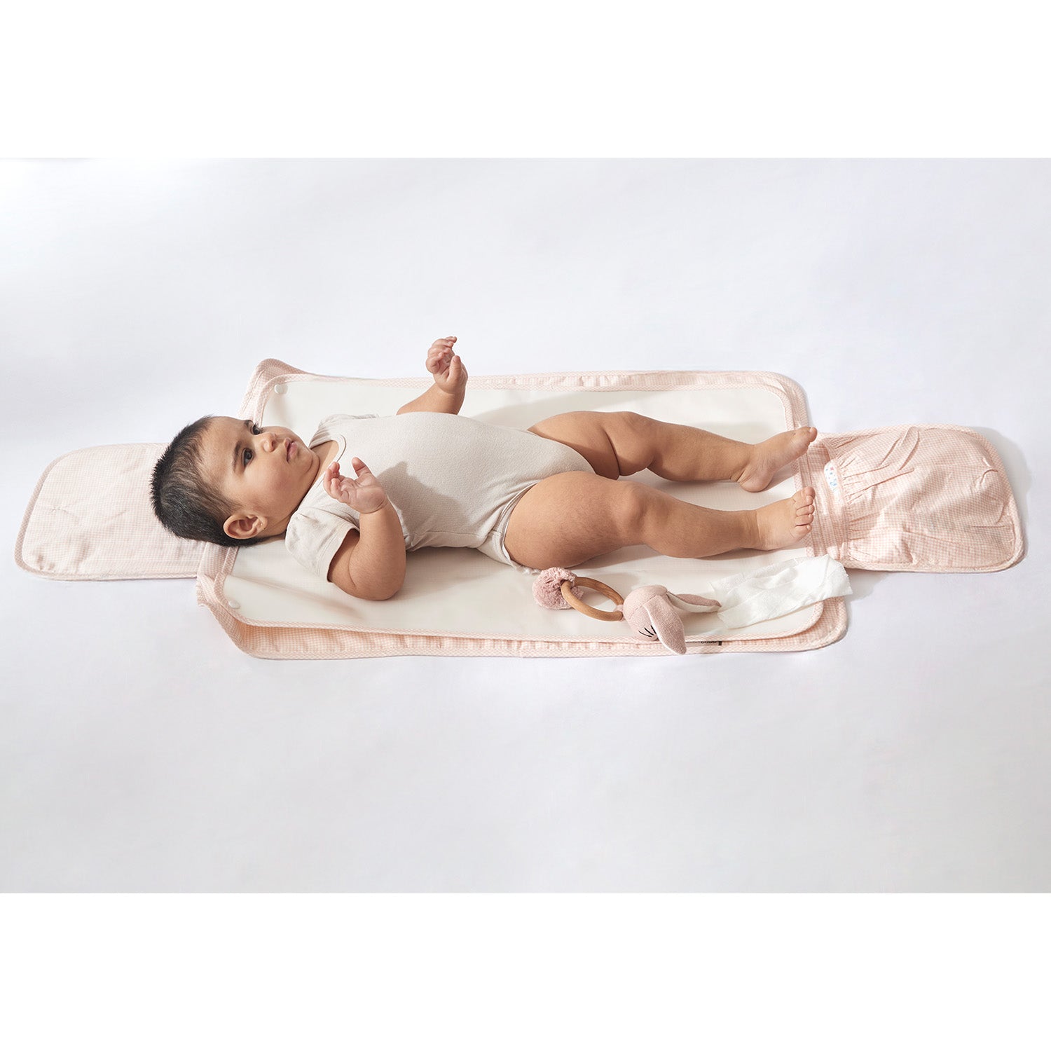 Portable Diaper Changing Mat - Pink Checks