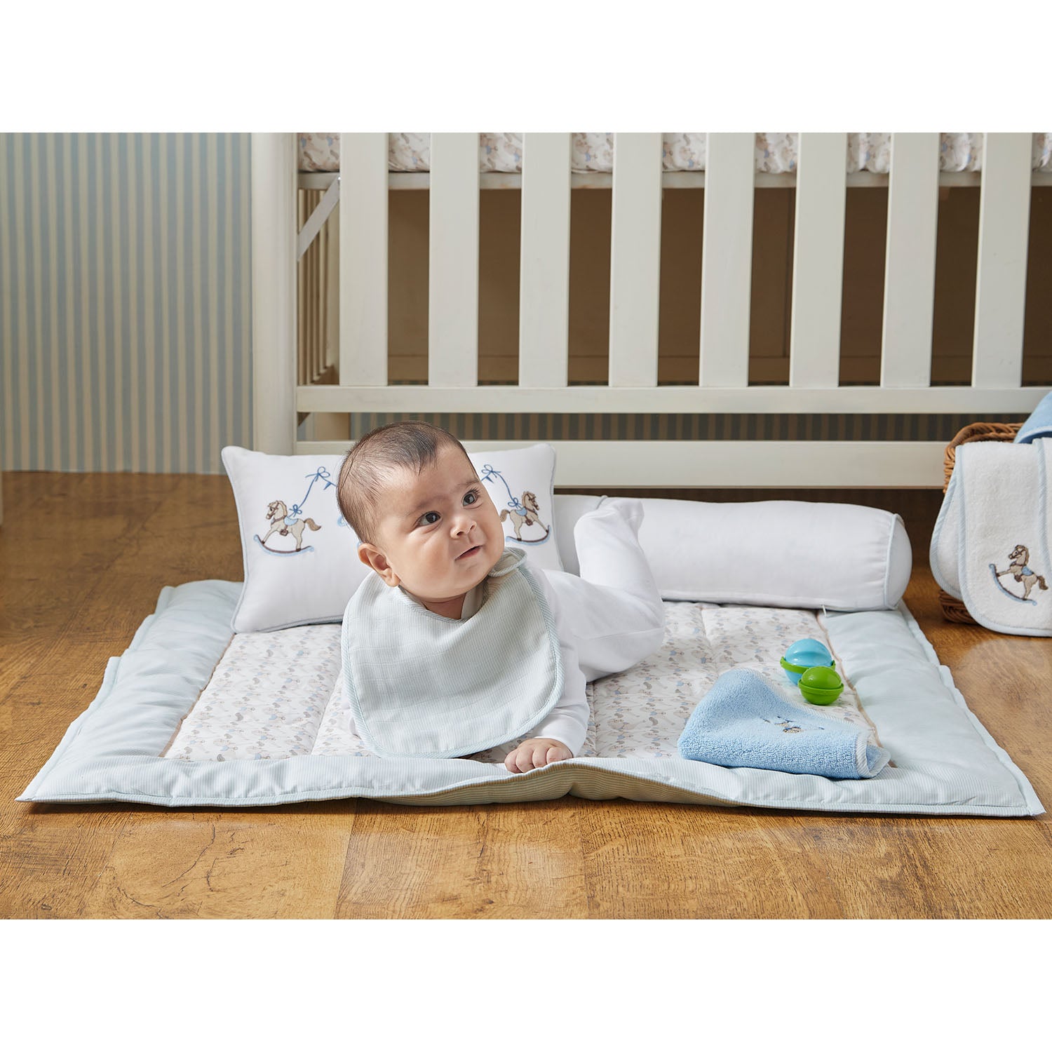 Horse Cradle Muslin Bibs - Set of Three
