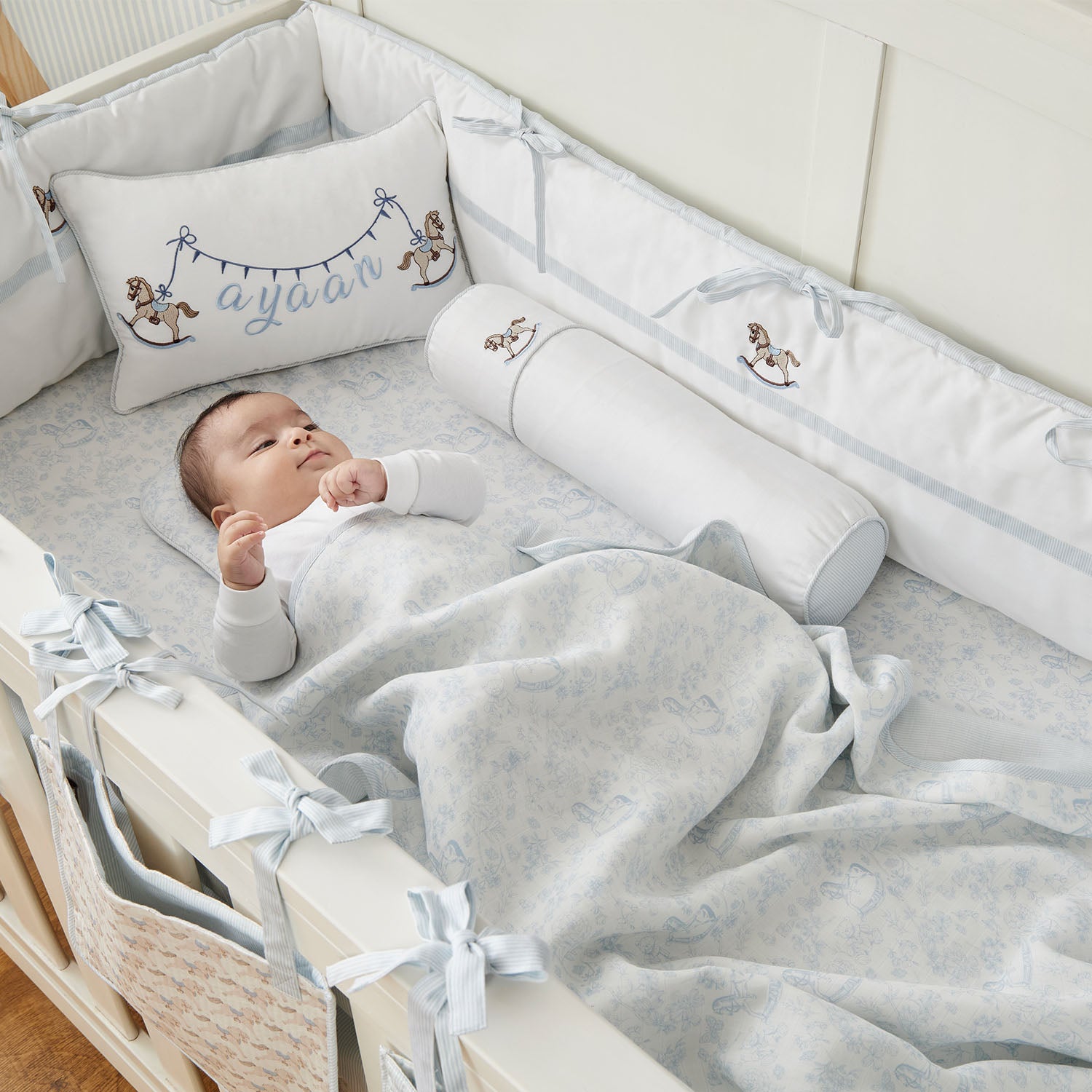 Horse Cradle Crib Bedding Set - Set of Eight