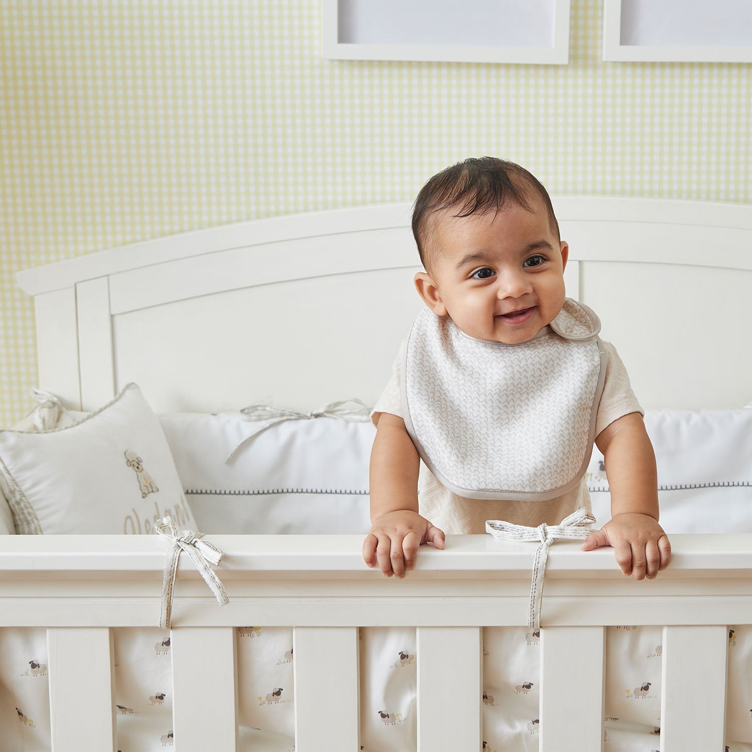 Sheep Muslin Bibs - Set of Three