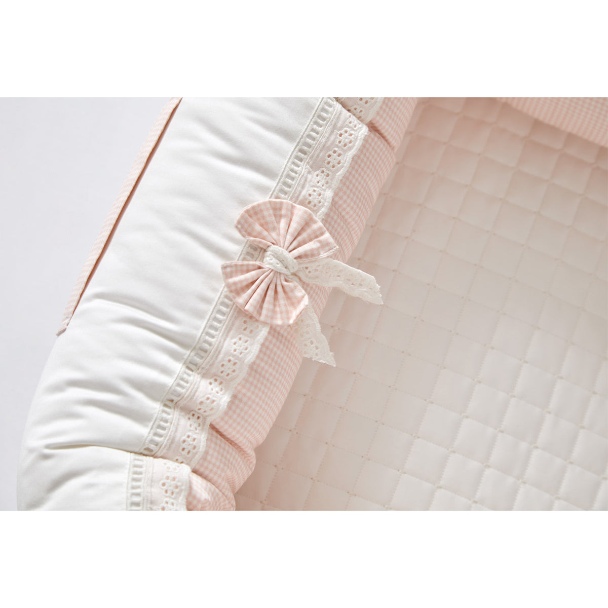 Pink Checks Newborn Baby Nest
