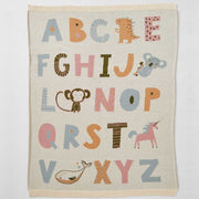 Alphabet Cotton Knitted Blanket