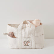 Biege Stripe Diaper Caddy