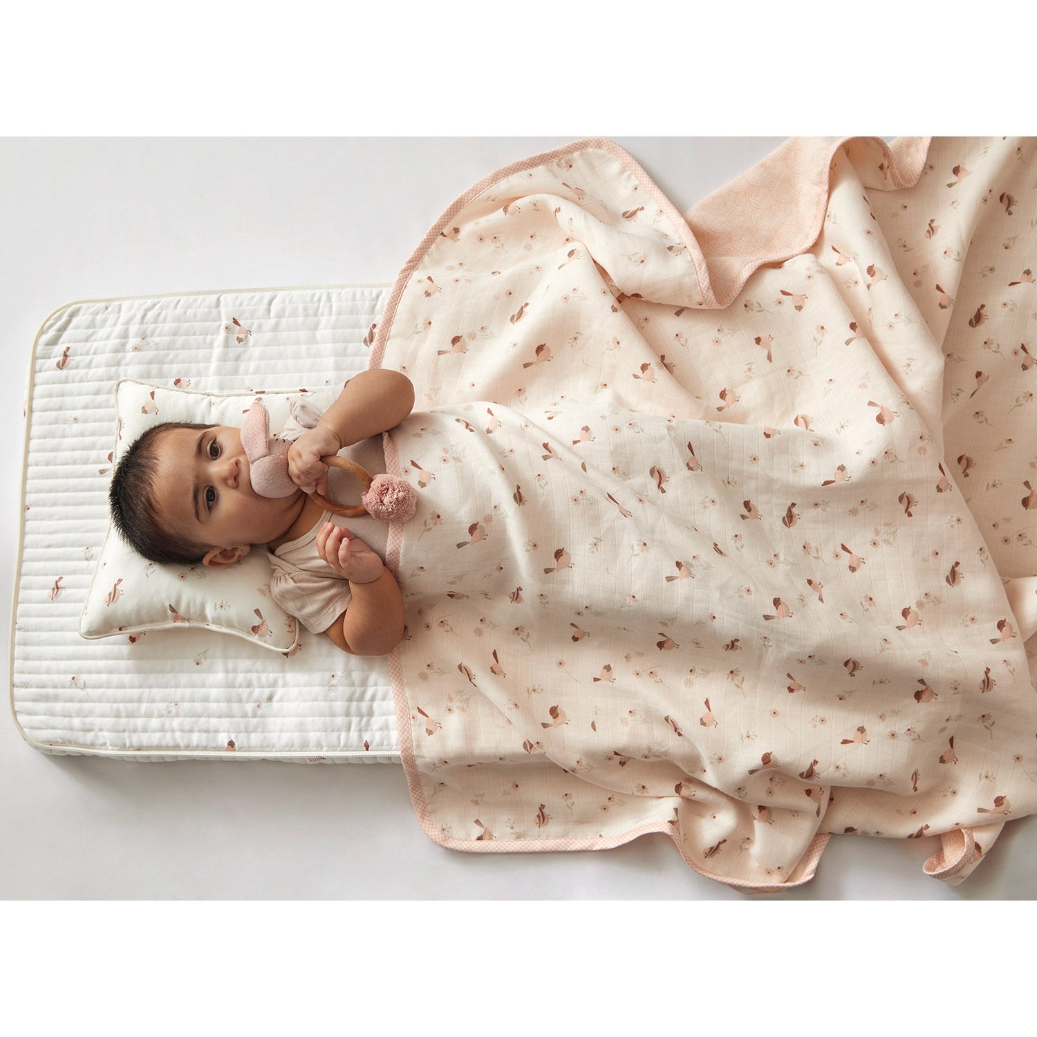 Bird Cotton Muslin Blanket