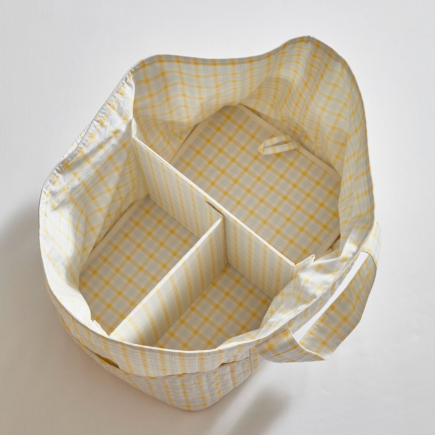 Blue & Yellow Checks Diaper Caddy