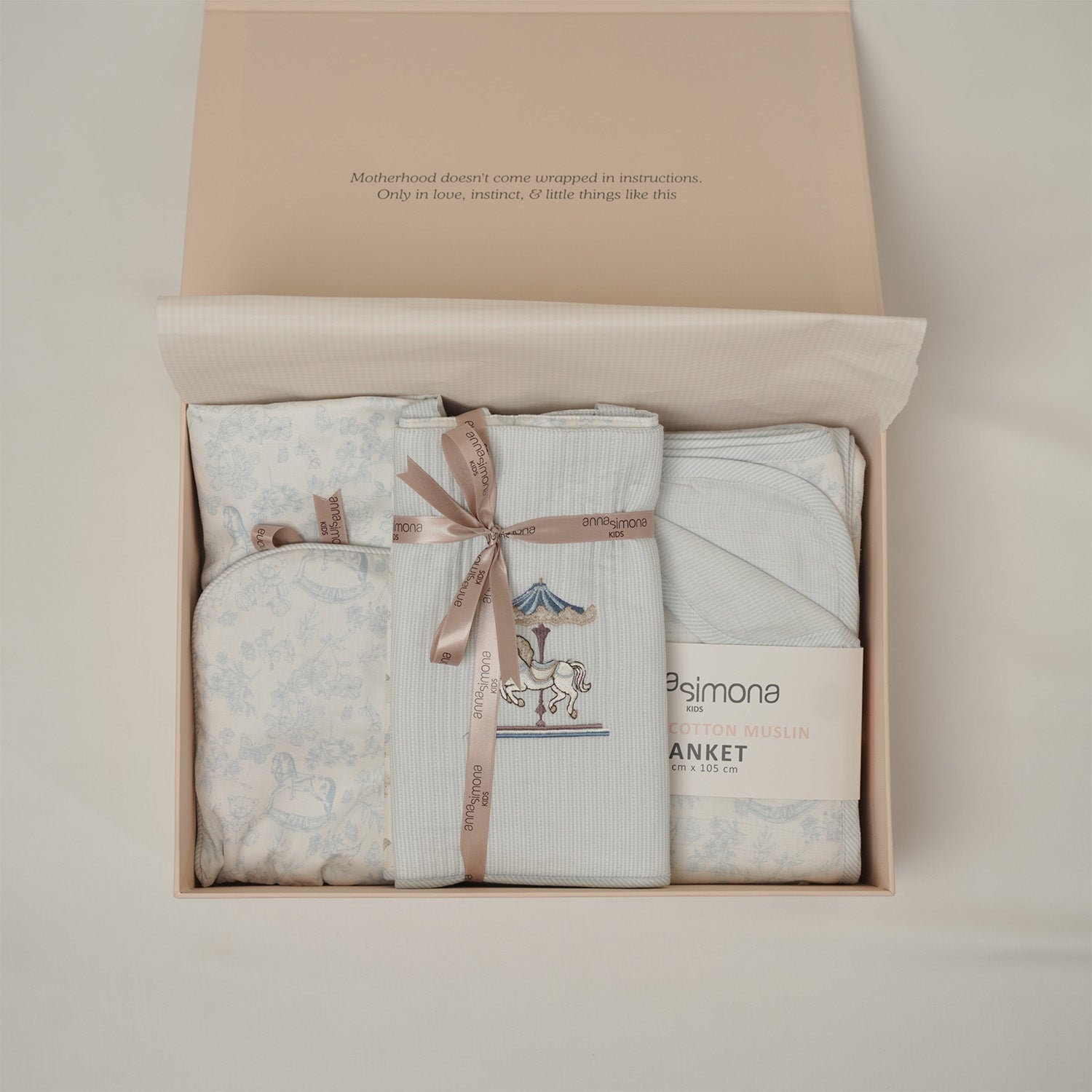 Horse Cradle Mini Crib Set Gift Box