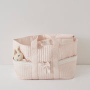 Pink Checks Diaper Caddy