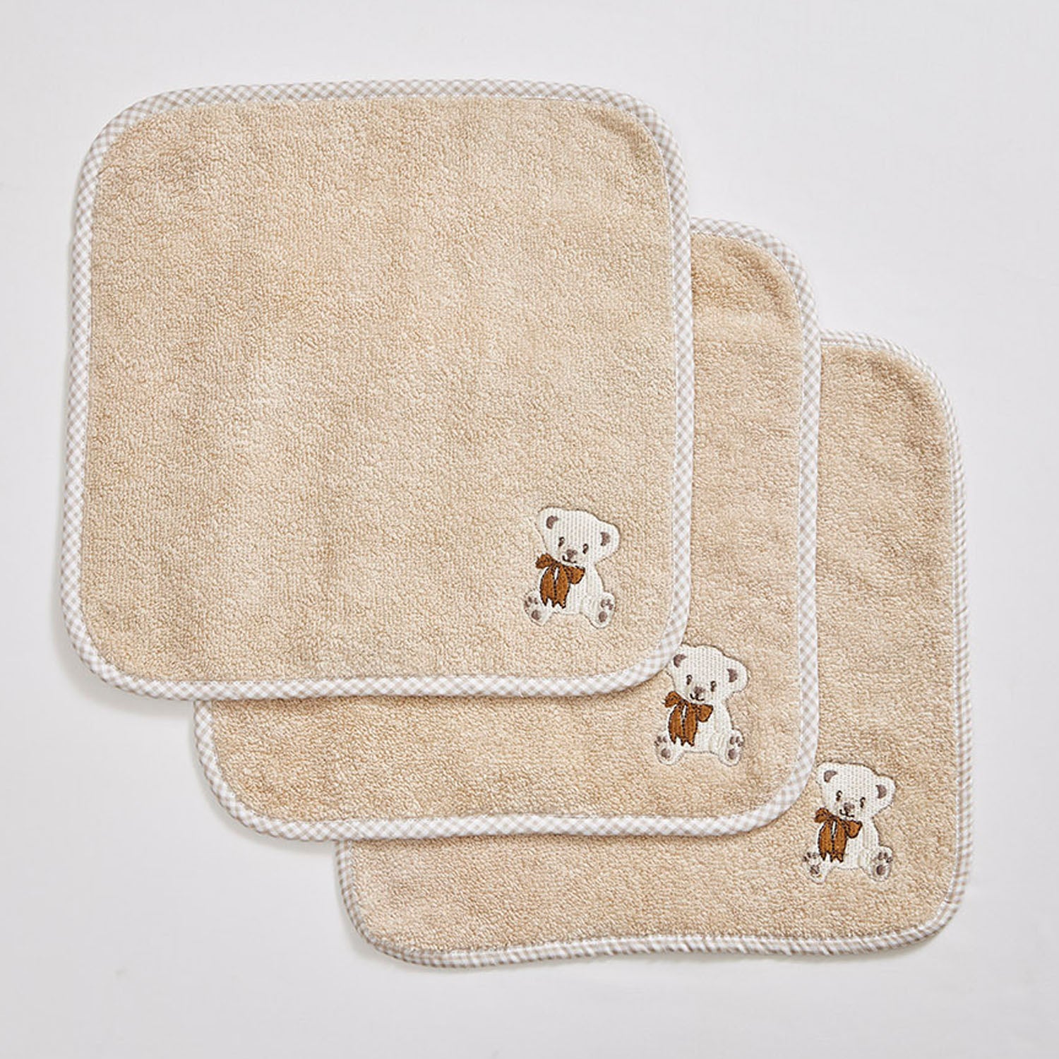 Teddy Face Towel - Set of Three